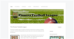 Desktop Screenshot of pioneerfootballleague.net